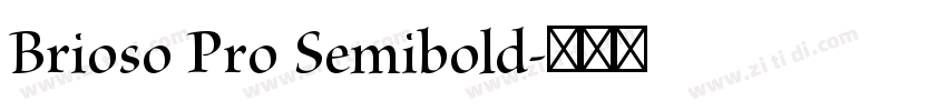 Brioso Pro Semibold字体转换